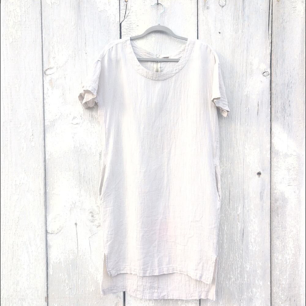 Poetry 100% Linen Sheath Dress Coastal Earthy Granola Girl Women's 8